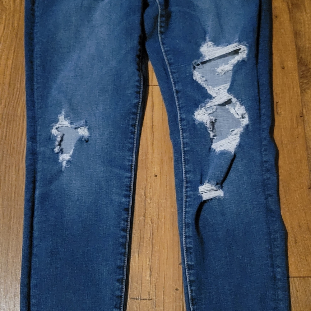 American Eagle The Dream Jean Curvy High Rise Jegging Jeans with Distressed Rips